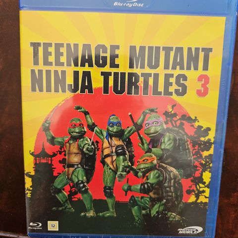 Teenage Mutant Ninja Turtles 3 Blu ray forseglet norsk tekst