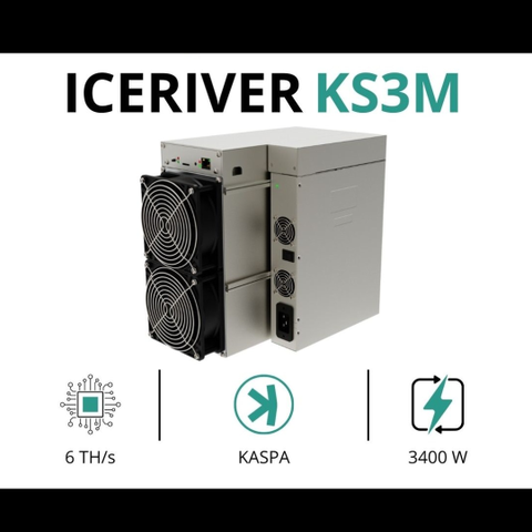 IceRiver KS3M Kaspa (KAS) Miner. Bitcoin via Nicehash