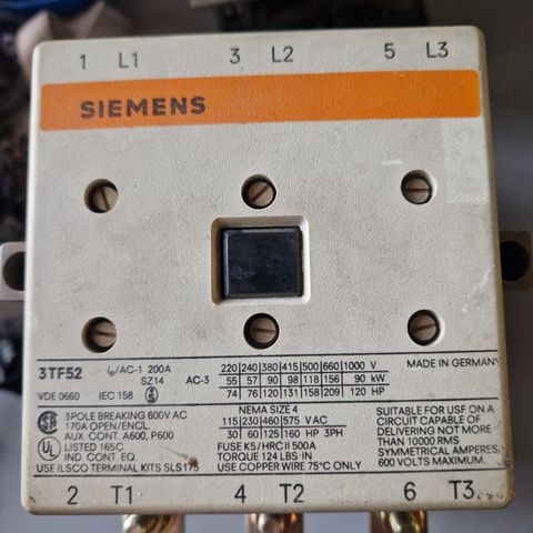 Siemens: 3TF52 og VDE 0660