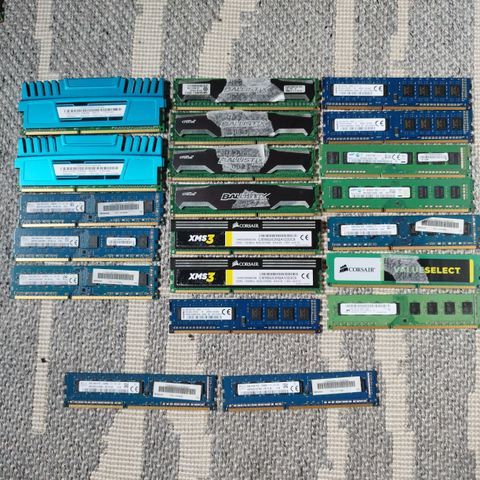 DDR3 4GB, 8GB 16GB Kit RAM Brikker Til Stasjonær PC