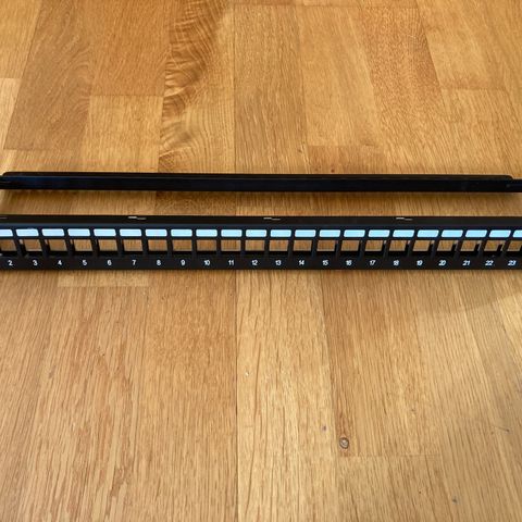 Keystone Patchpanel 1U 19" for CAT, helt nytt uten innmat, kun kr. 120,-