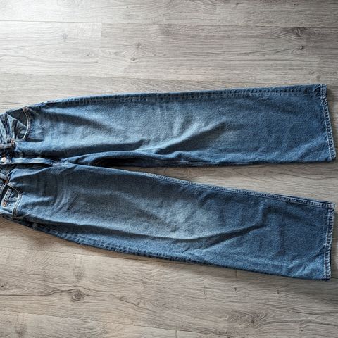 Denim straight high waist, ubrukt