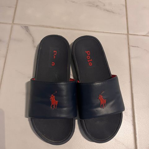 Polo Ralph Lauren blå slide sandaler