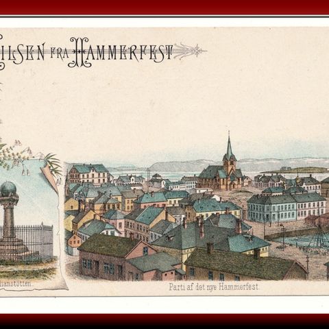 ** LITHO. HILSEN fra HAMMERFEST & NORDKAP. 1893 ** REF. 8529