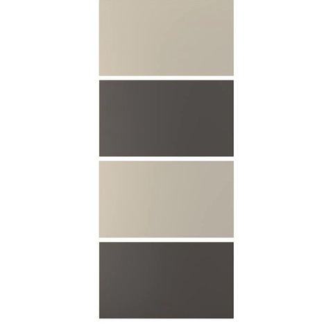 2 stk grå/beige panel Ikea Mehamn til skyvedør