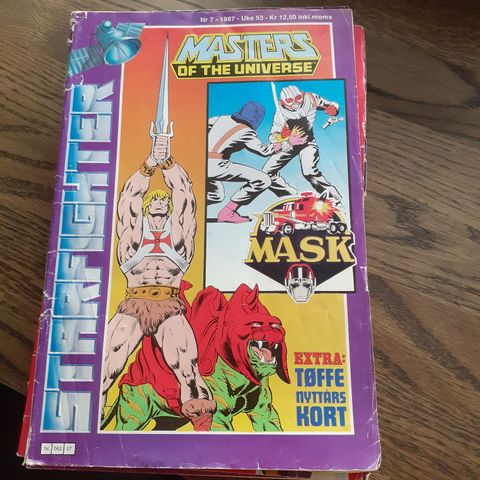 STARFIGHTER. 7/1987. MOTU. MASK. MED POSTKORT INNLEGG.