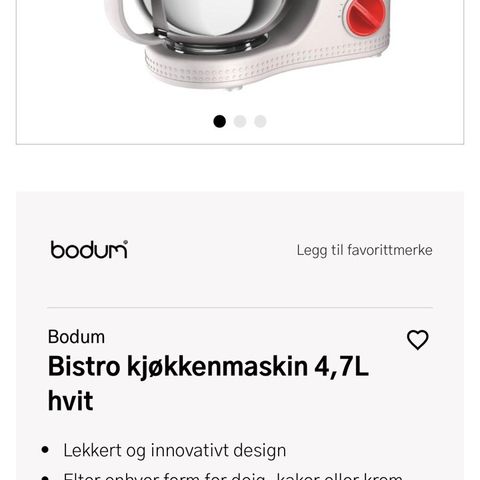 Bodum kjøkkenmaskin