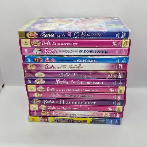 13 stk Barbie Dvd.