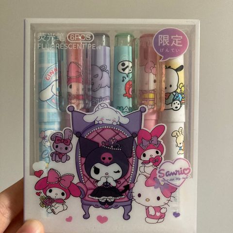 Highlighter Tusjer Cinnamoroll Kuromi My Melody