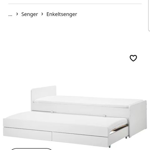 IKEA Släkt seng med underseng og oppbevaring