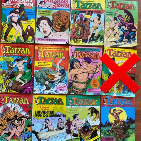 Tarzan og Tarzans sønn tegneserier fra 80-tallet