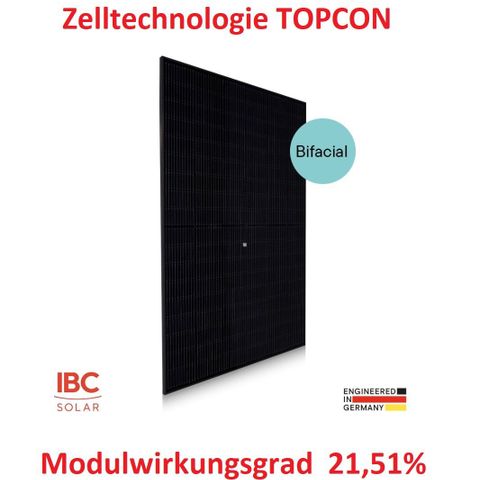 IBC 420w Bifacial solcellepanel - 4 stk