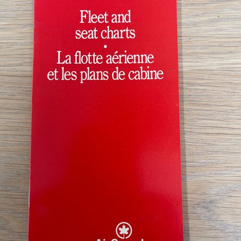 AIR CANADA fleet chart fra 80/90 tallet