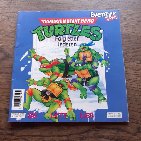 TEENAGE MUTANT HERO TURTLES FØLG ETTER LEDEREN. EVENTYR-BÅND. HEFTE.