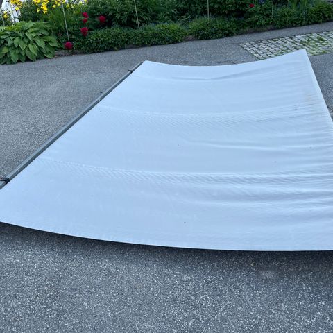 Terrassemarkise 4*2,40 m lys grå, ny duk