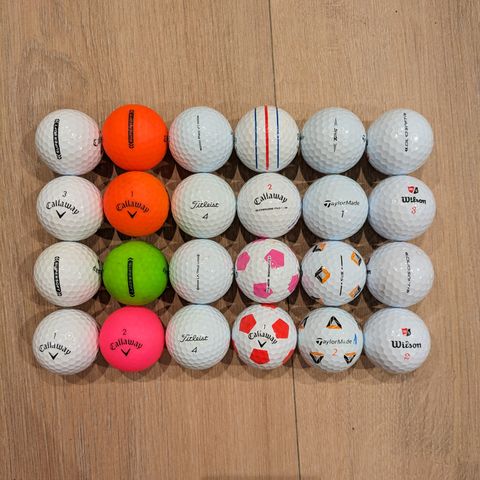 Stort utvalg av golfballer