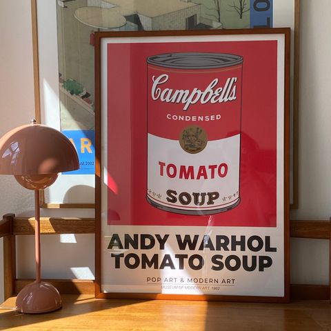 Trykk Andy Warhol-utstillingsplakat 50x70 cm