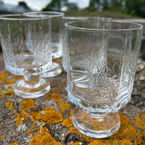 Iittala Kalinka vintage glass , 4 store stettglass