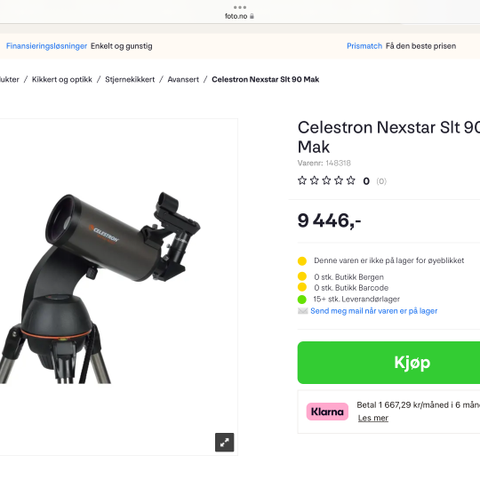 Celestron nexstar 90 SLT.