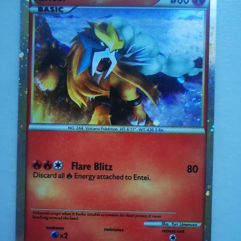 Pokemon kort - Entei HGSS20 - Black Star Promo