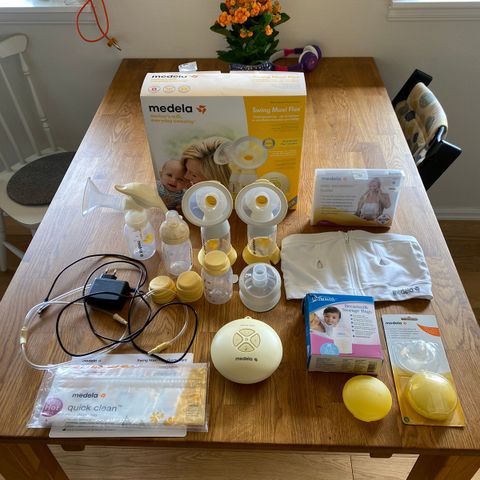 Brystpumpe Medela swing maxi flex dobbel + masse ekstrautstyr