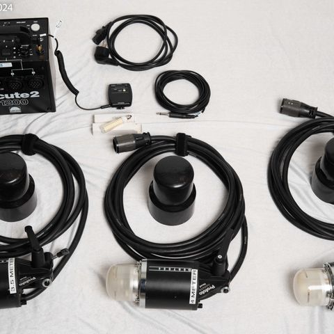 3 stk. Profoto Acute 2 D4 Head Studioblits & Acute 2 1200W G med mer.