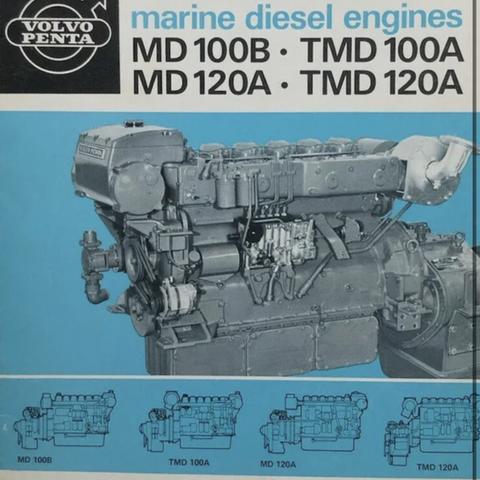 VOLVO PENTA MD 100 delekatalog / verkstedshåndbok