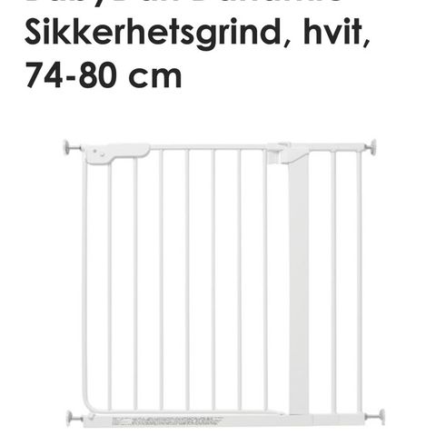 4 stk BabyDan sikkerhetsgrind