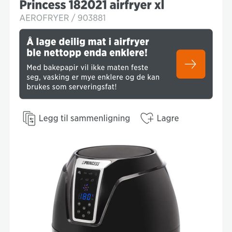 Princess airfryer