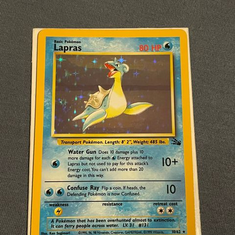 Lapras Pokemon Kort