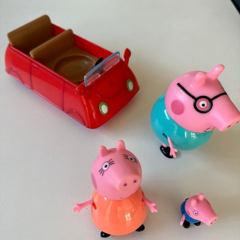 Peppa gris bil med figurer