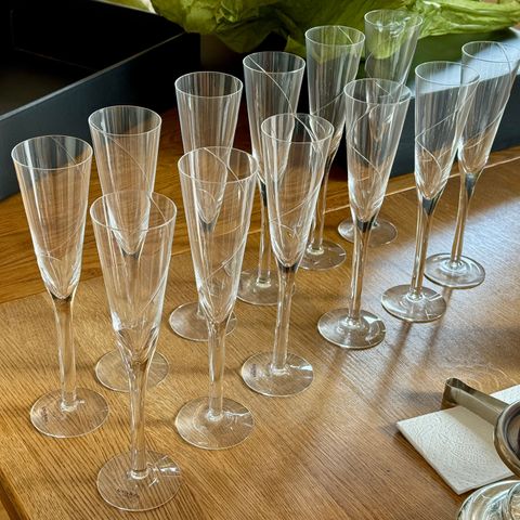 12 Orrefors Kosta Boda Line champagneglass, 200 pr stk.