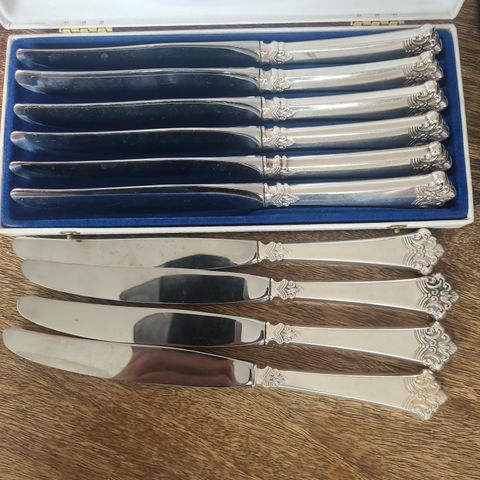10 stk store Anitra Sølv kniver selges hbo 1kr