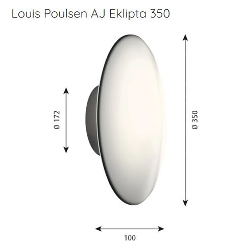 Eklipta glass skjerm Ø 35 cm Arne Jacobsen for Louis Poulsen AS