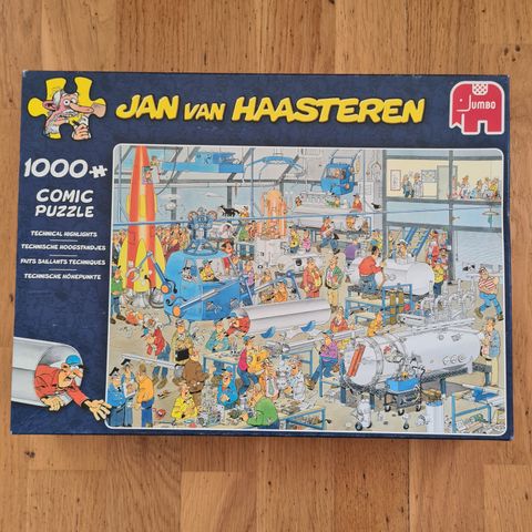 Puslespill 1000 brikker fra Jan van Haasteren Technical highlights.