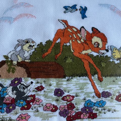 Disney Bambi broderi (veggbilde eller f eks pute)