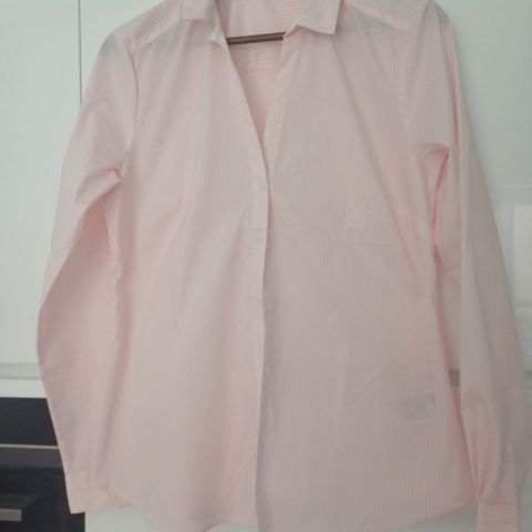 NY, HM skjorte/ bluse str L-42/44 ,rosa/hvitstripet