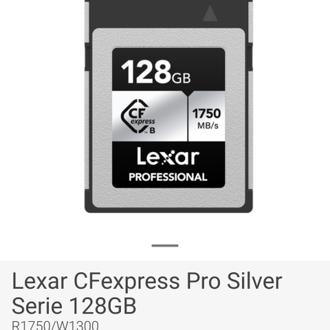 Lexar CFexpress Pro Silver 128GB Type B