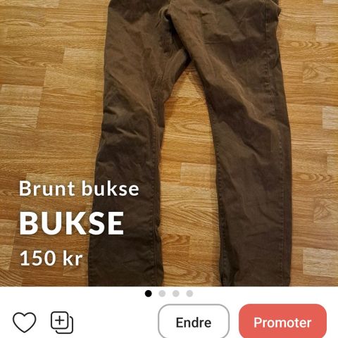 Brunt bukse