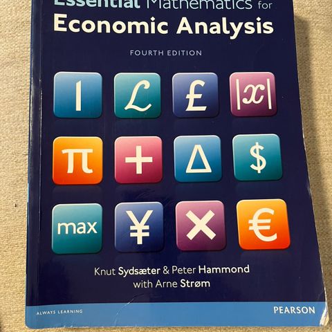 Essential Mathematics for Economic Analysis (samfunnsøkonomi)