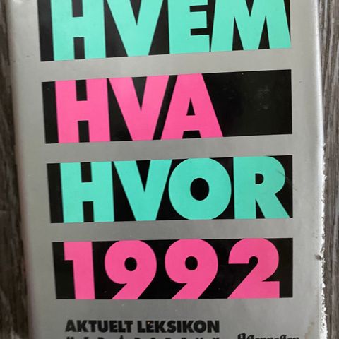 Hvem hva hvor 1992