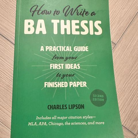 How to write a BA thesis