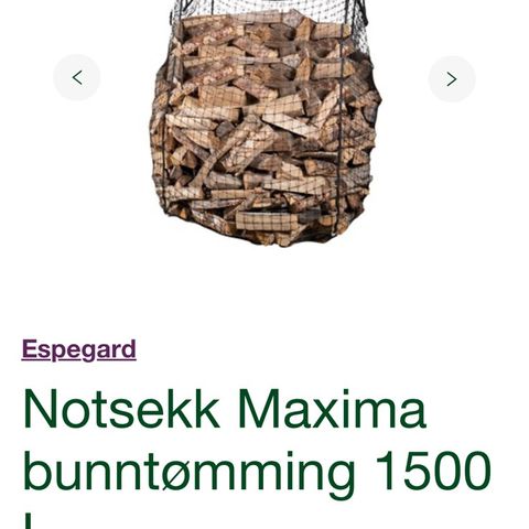 Notsekk 1500l m/bunnåpning