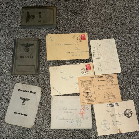 Diverse dokumenter fra krigen