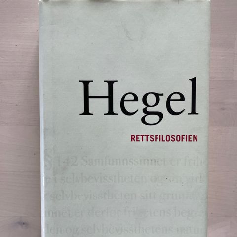 Hegel «Rettsfilosofien»