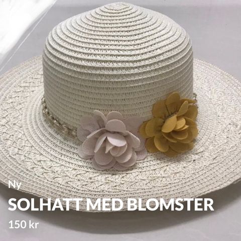 Solhatt  med blomst