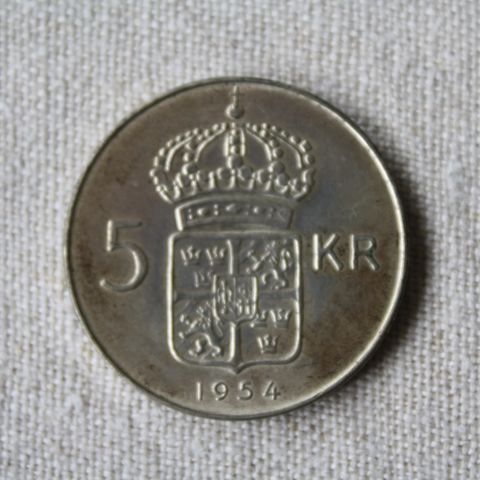 Sverige 5 kr fra 1954 - (Kumlokk) - kr 60