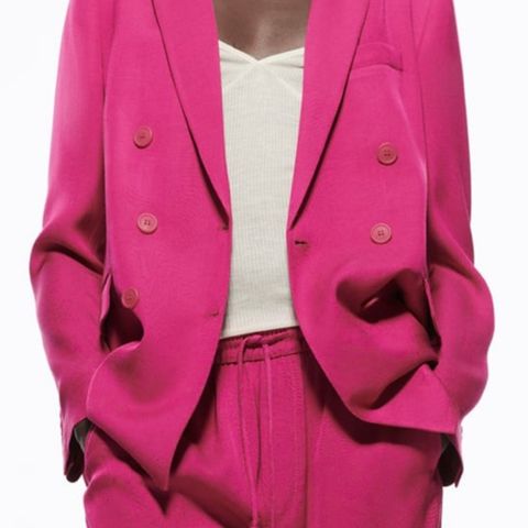 Kul oversized blazer i rosa