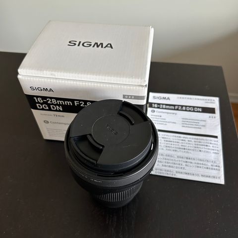 Sigma 16-28mm f/2.8 objektiv for Sony - ubrukt nesten ny