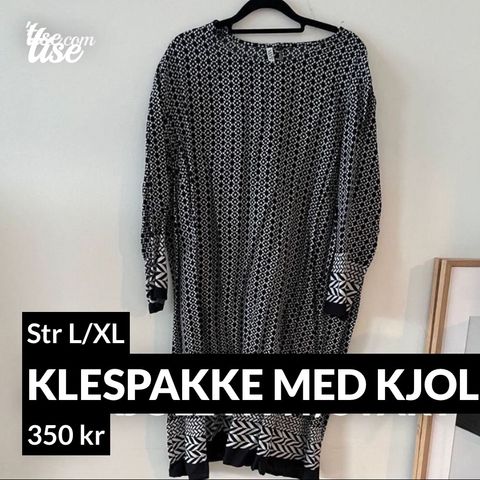 Klespakke med kjoler L/XL/XXL (mer som XL)